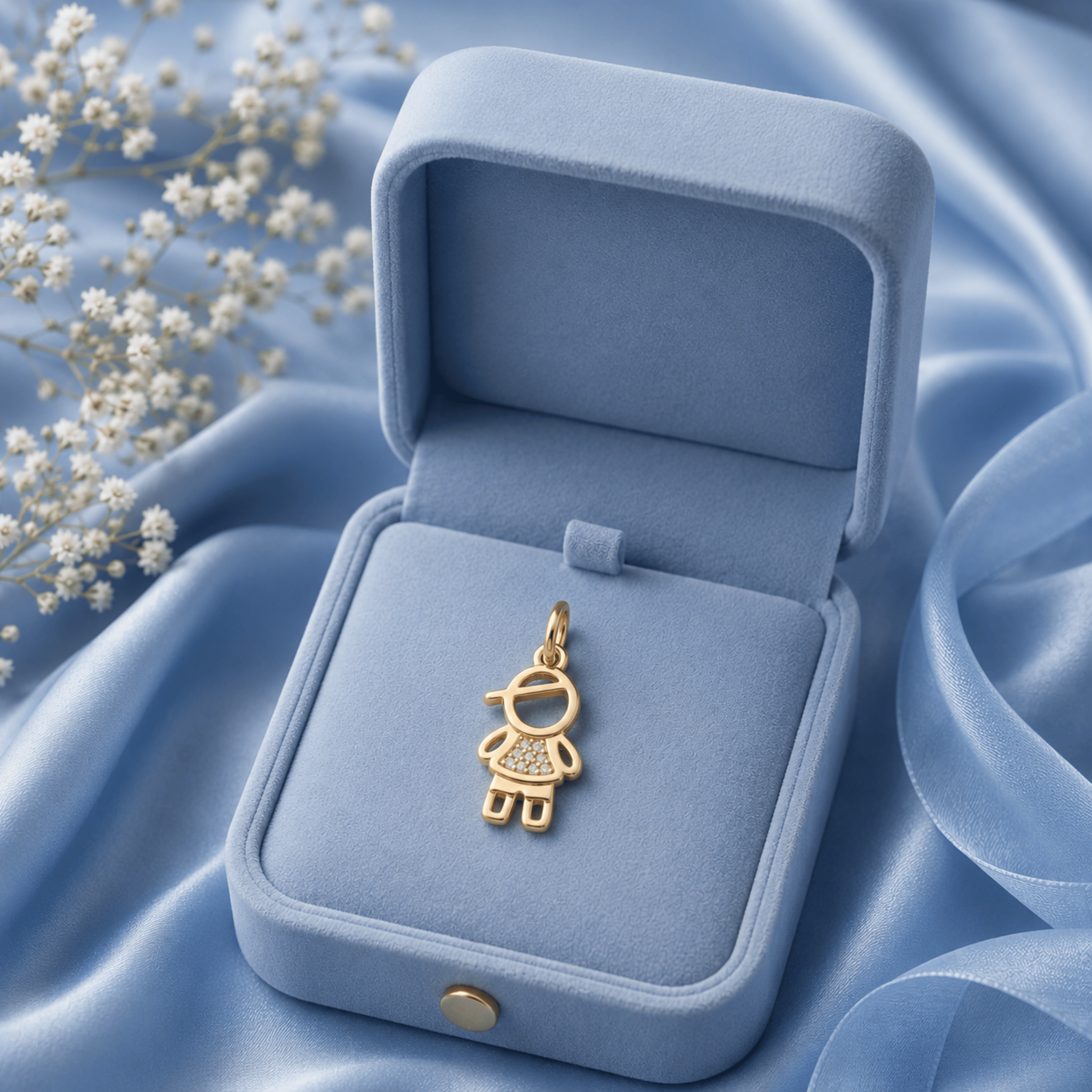 Boy/Girl Pendant in Gold Plated