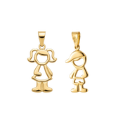 Boy/Girl Pendant in Gold Plated