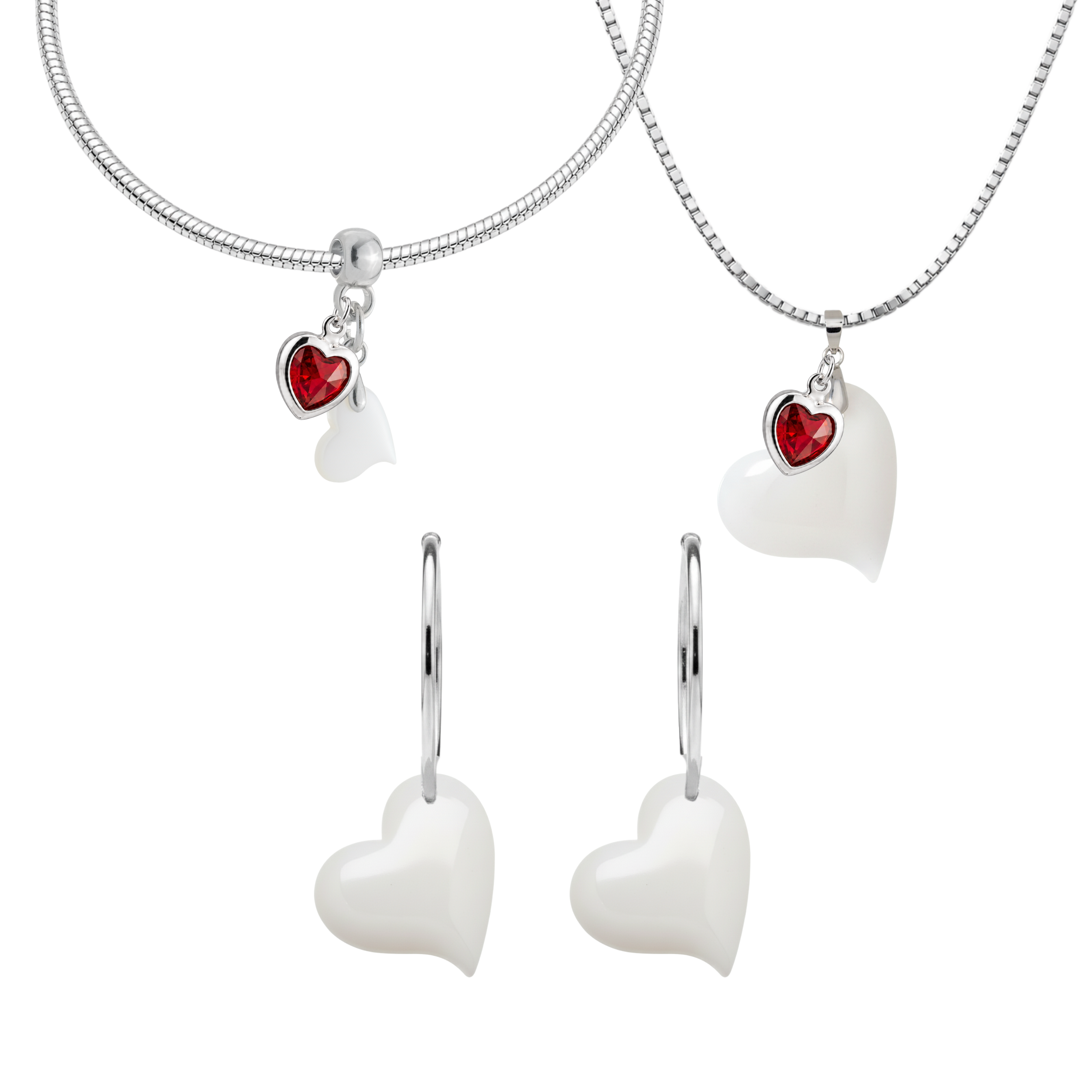 Twisted Heart with Ruby Heart