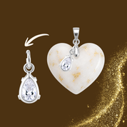 Additional Pendant Gold Leaf with Zirconia Drop