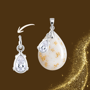 Additional Pendant Gold Leaf with Zirconia Drop