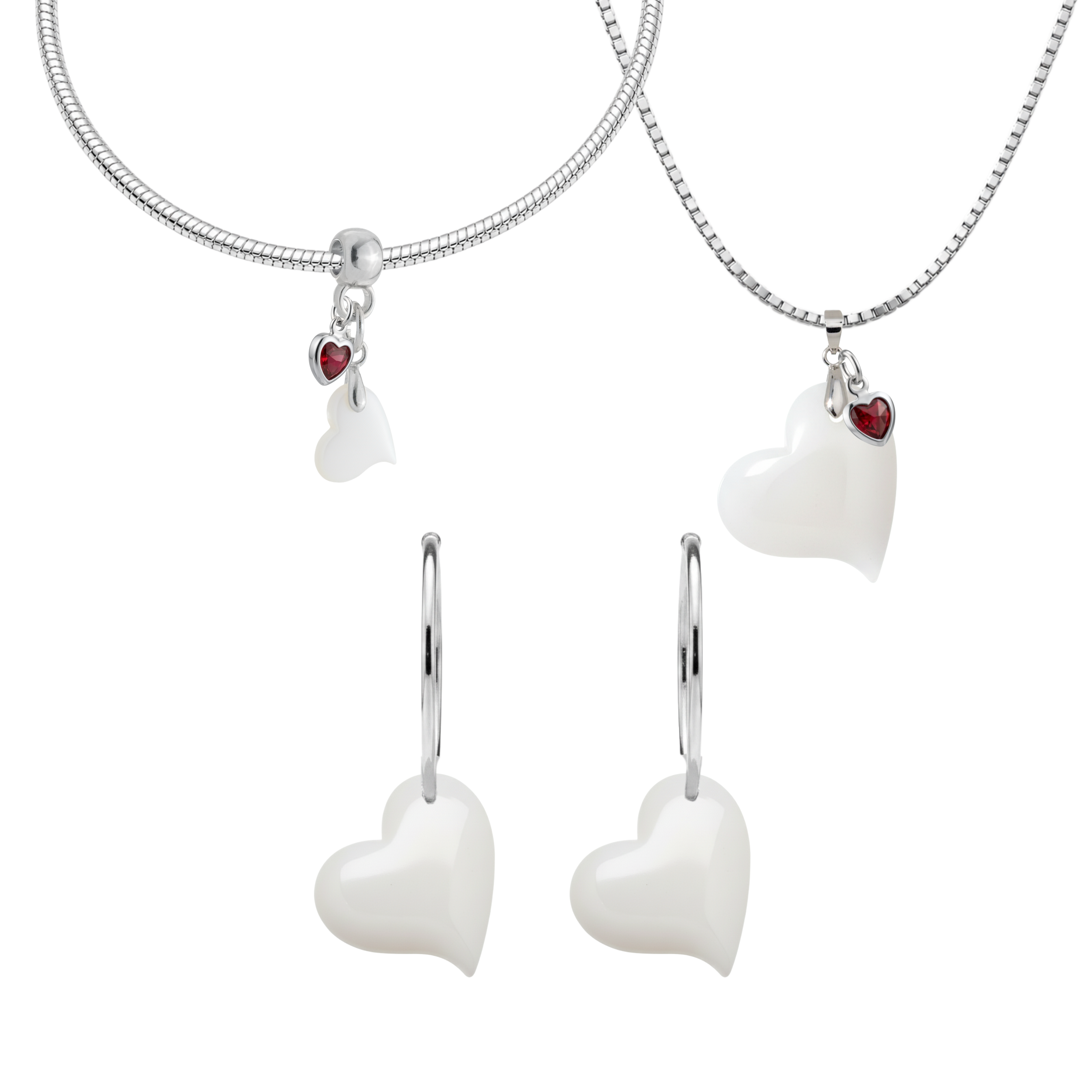 Corazón Torcido con Corazón Rubí