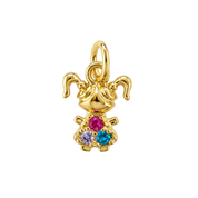 Son and Daughter Pendant in Gold Plated