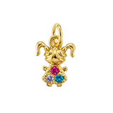 Son and Daughter Pendant in Gold Plated