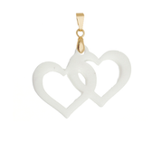 Double Heart Pendant - Breast Milk Jewelry
