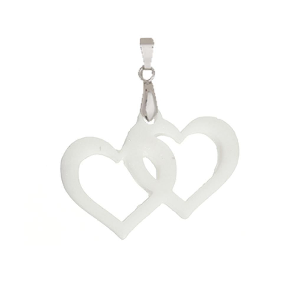 Double Heart Pendant - Breast Milk Jewelry