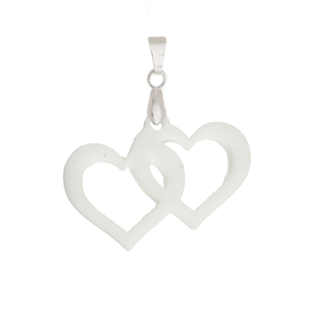 Double Heart Pendant - Breast Milk Jewelry