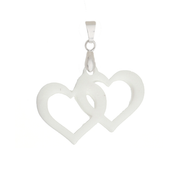 Double Heart Pendant - Breast Milk Jewelry