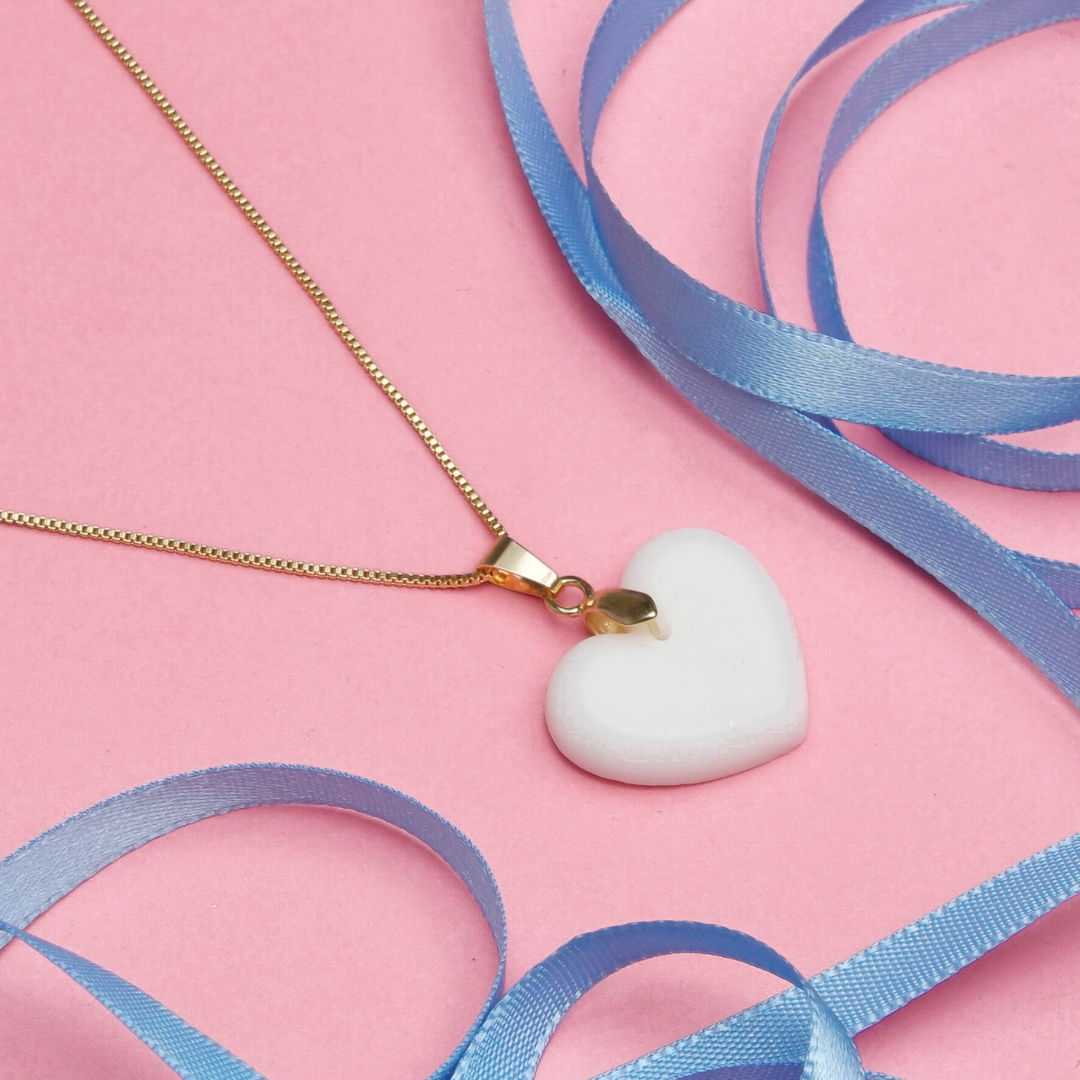 Chubby Heart Pendant - Breast Milk Jewelry