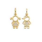 Boy/Girl Pendant in Gold Plated
