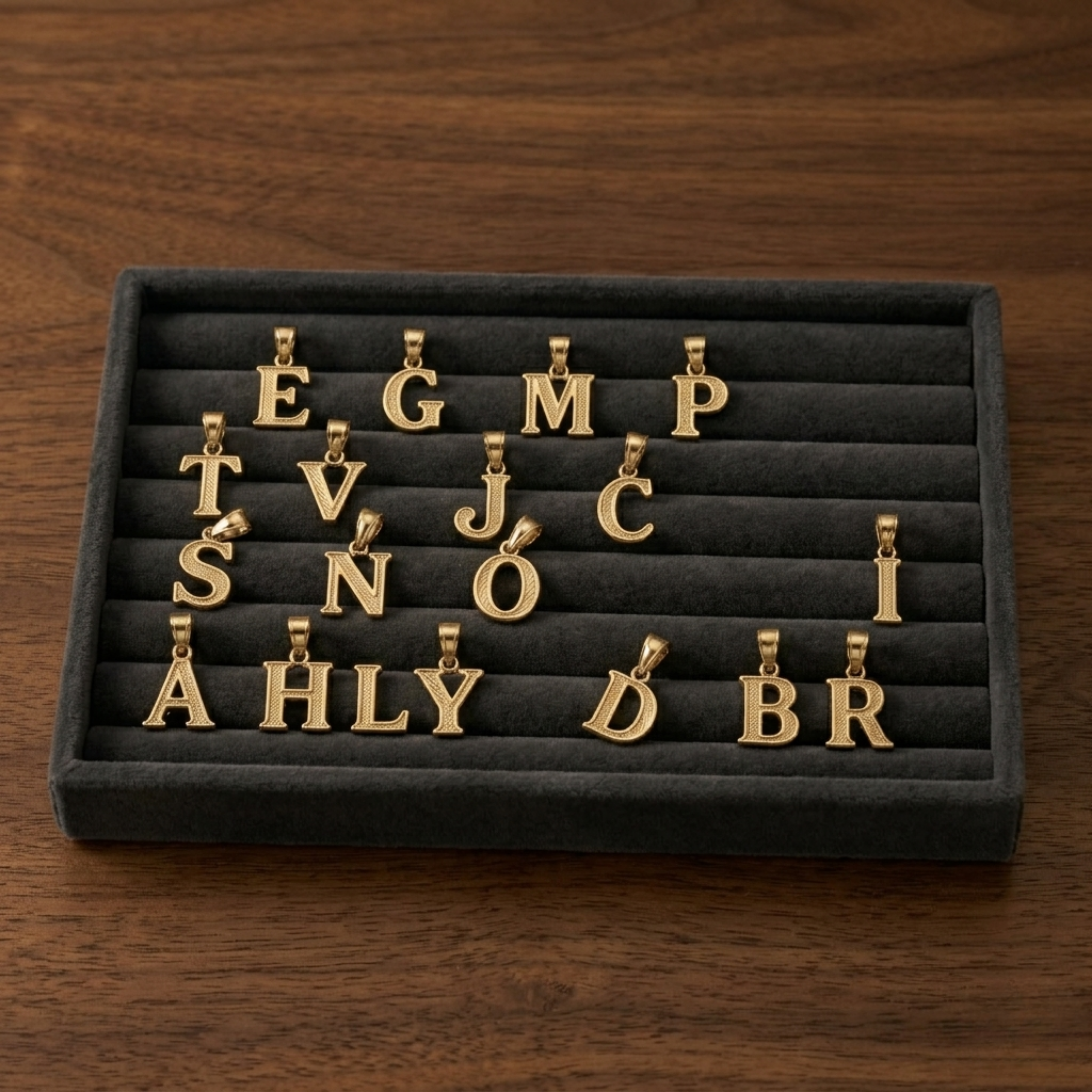Letter Pendant Gold Plated
