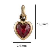 Twisted Heart with Ruby Heart