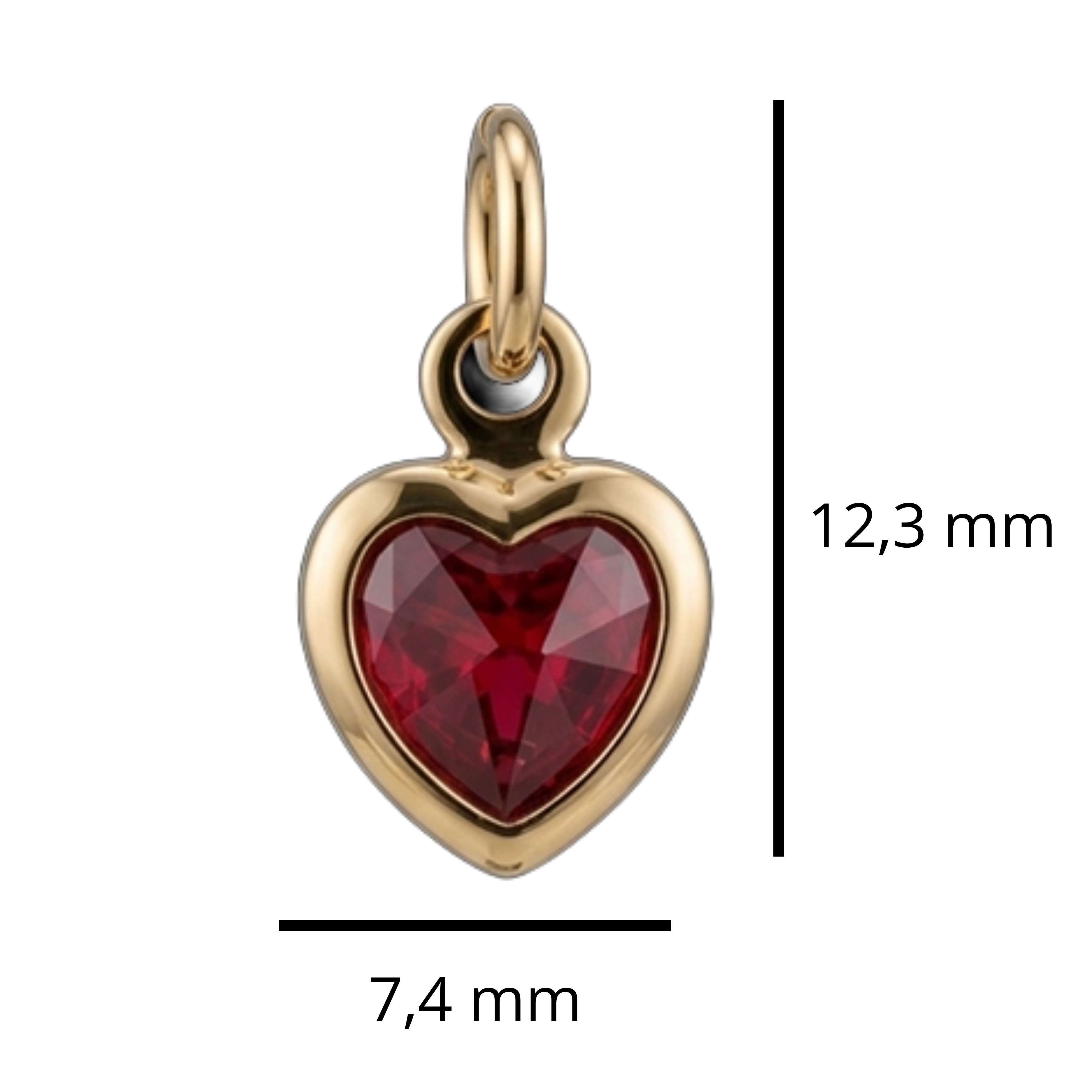 Chubby Mini Drop with Ruby Heart