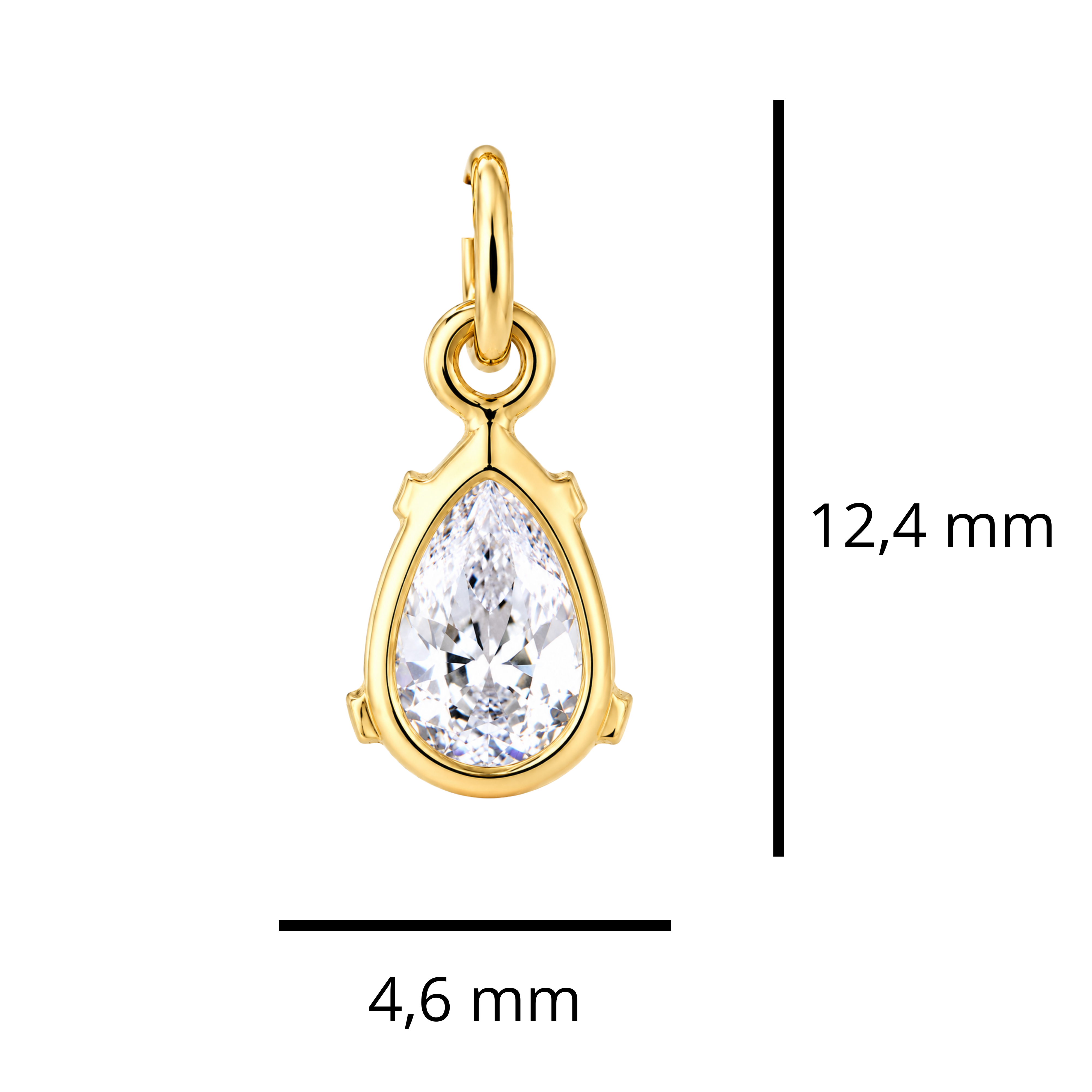 Chubby Heart with Zirconia Drop