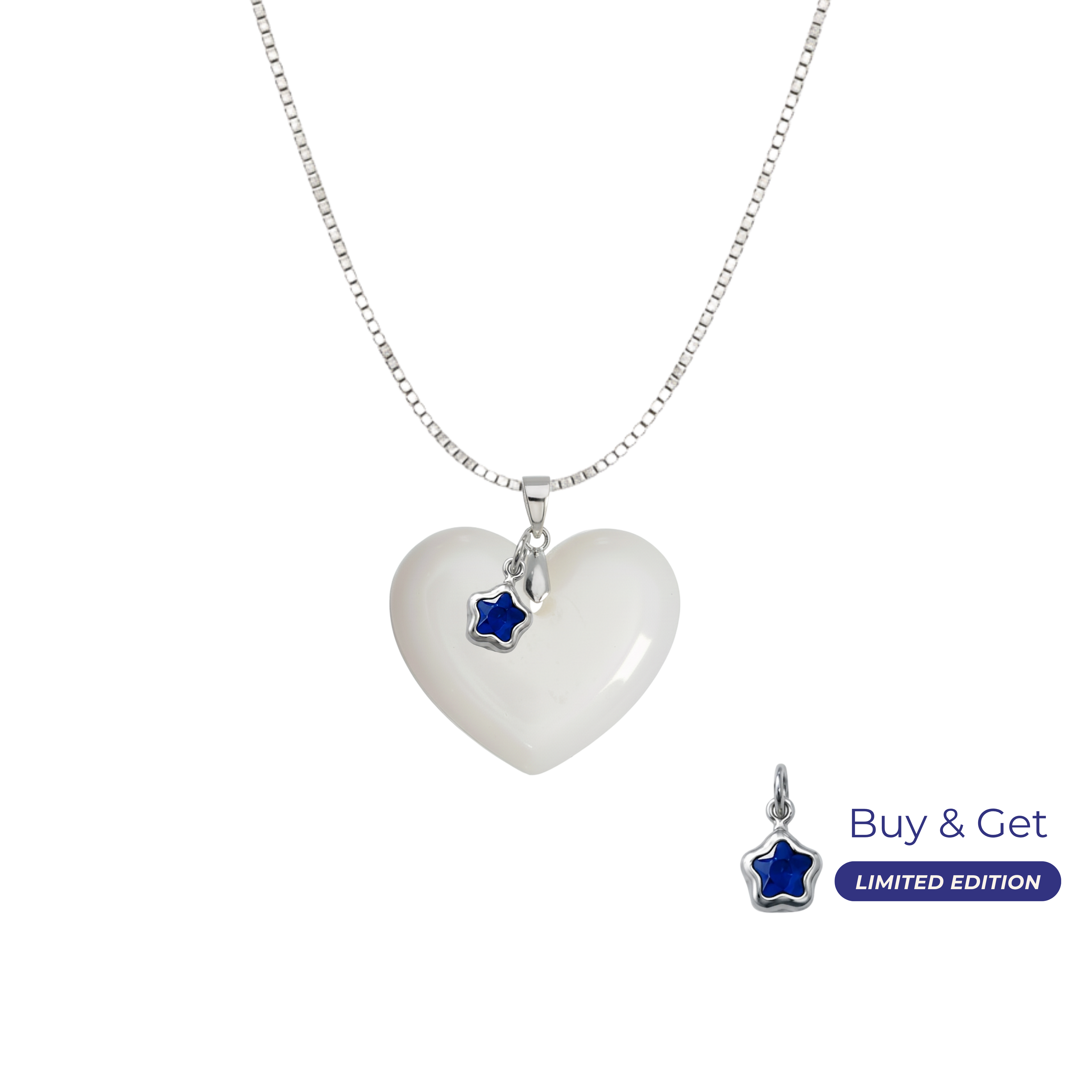  Corazón Gordito con Cadena y Estrella del 4 de Julio