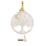Tree of life with Gold Leaf and Zirconia Drop