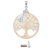 Tree of life with Gold Leaf and Zirconia Drop