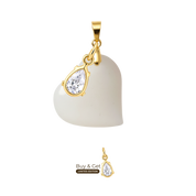 Heart with Zirconia Drop