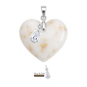 Chubby Heart with Gold Leaf and Zirconia Drop