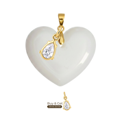 Chubby Heart with Zirconia Drop