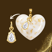 Additional Pendant with Gold Leaf and Zirconia Drop
