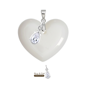 Chubby Heart with Zirconia Drop
