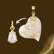 Additional Pendant with Gold Leaf and Zirconia Drop