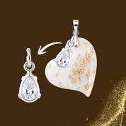 Additional Pendant with Gold Leaf and Zirconia Drop