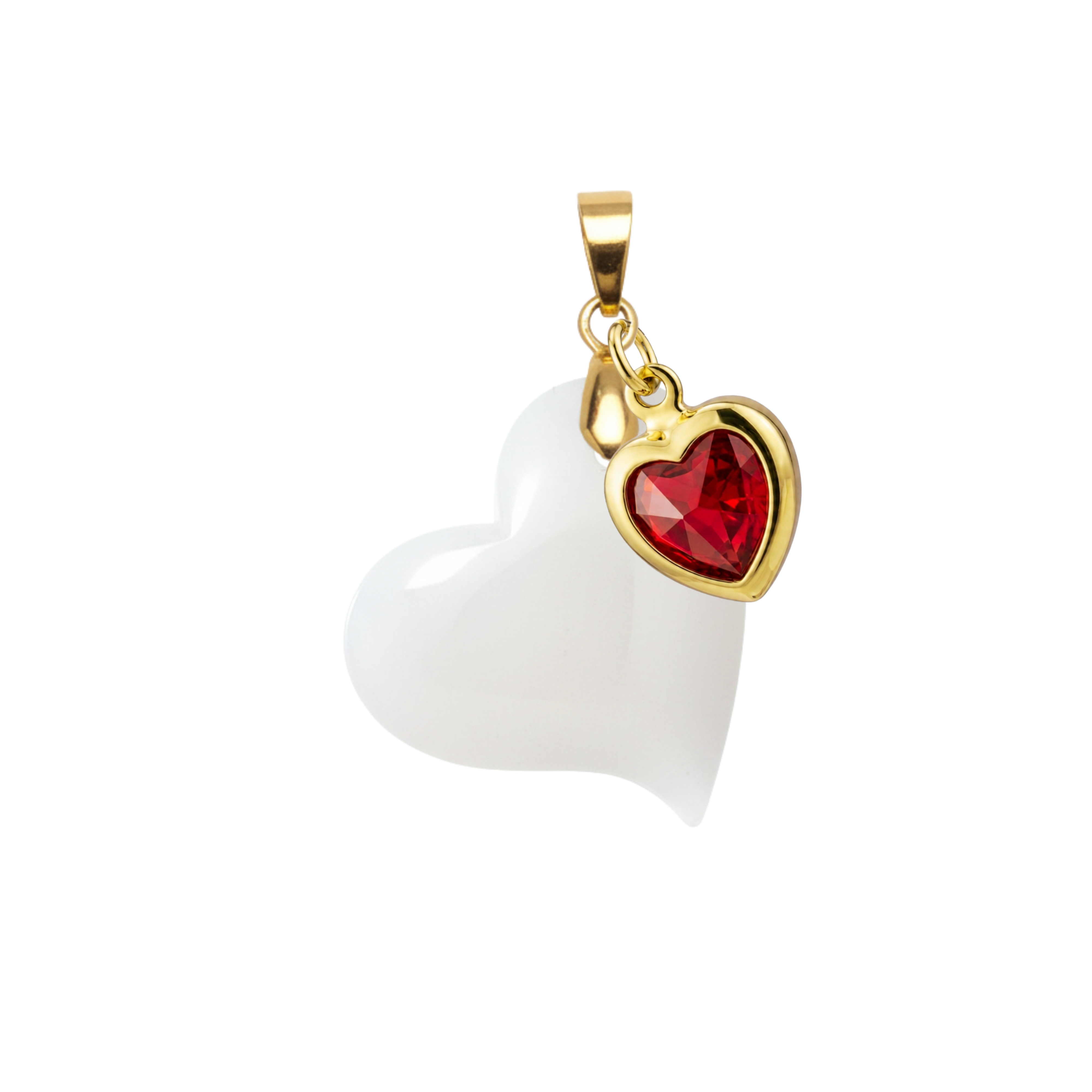 Twisted Heart with Ruby Heart