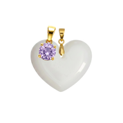 Corazón Gordito Adicional con Colgante del Mes de Nacimiento
