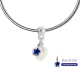 Mini Corazón Gordito con Pulsera y Estrella del 4 de Julio