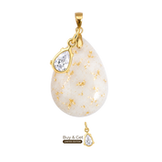 Chubby Drop with Gold Leaf and Zirconia Drop