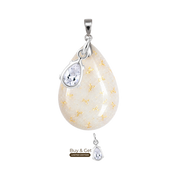 Chubby Drop with Gold Leaf and Zirconia Drop