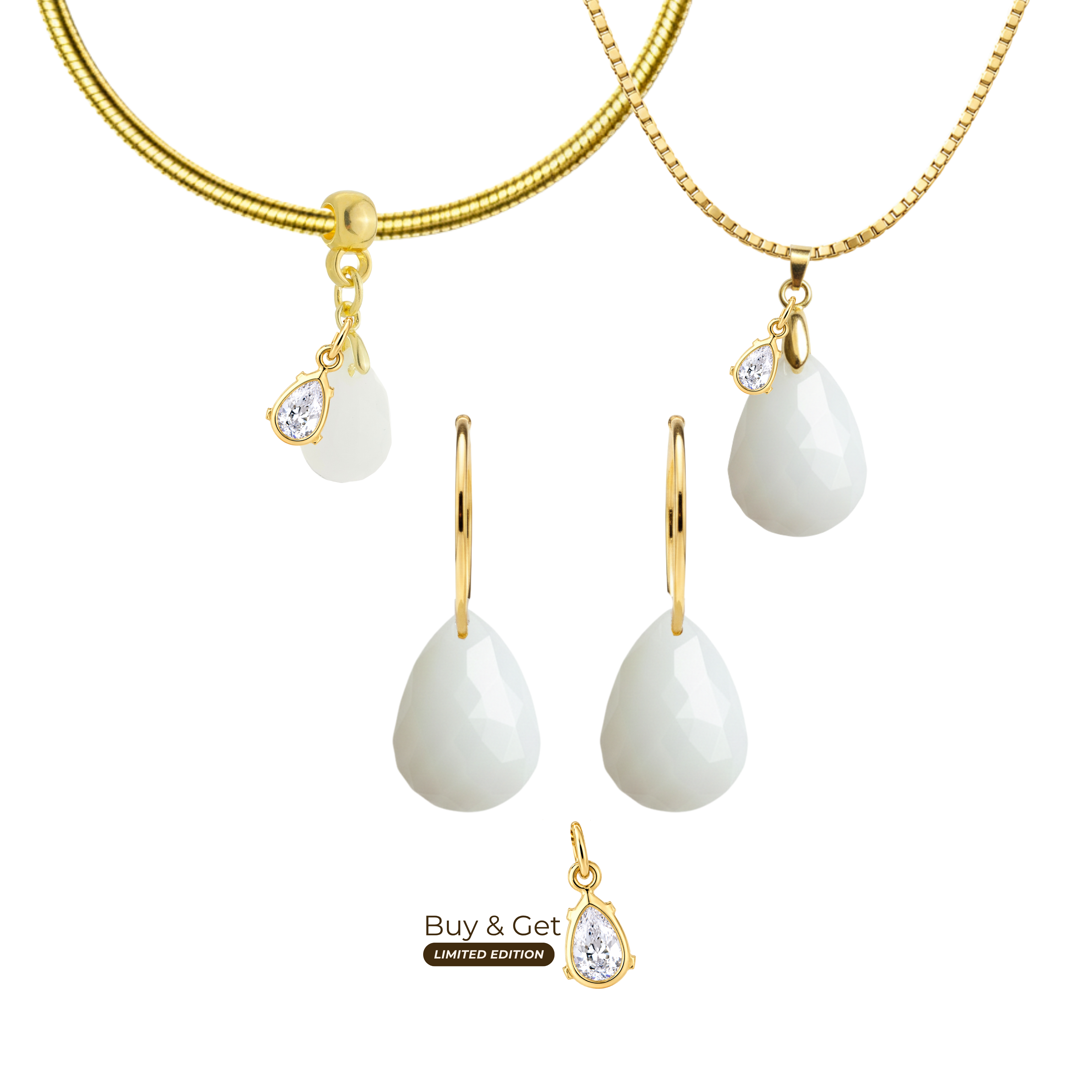 Diamond Drop with Zirconia Drop