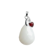 Gota Lapidada con Corazón Rubí