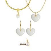 Chubby Heart with Zirconia Drop