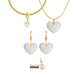 Chubby Heart with Zirconia Drop