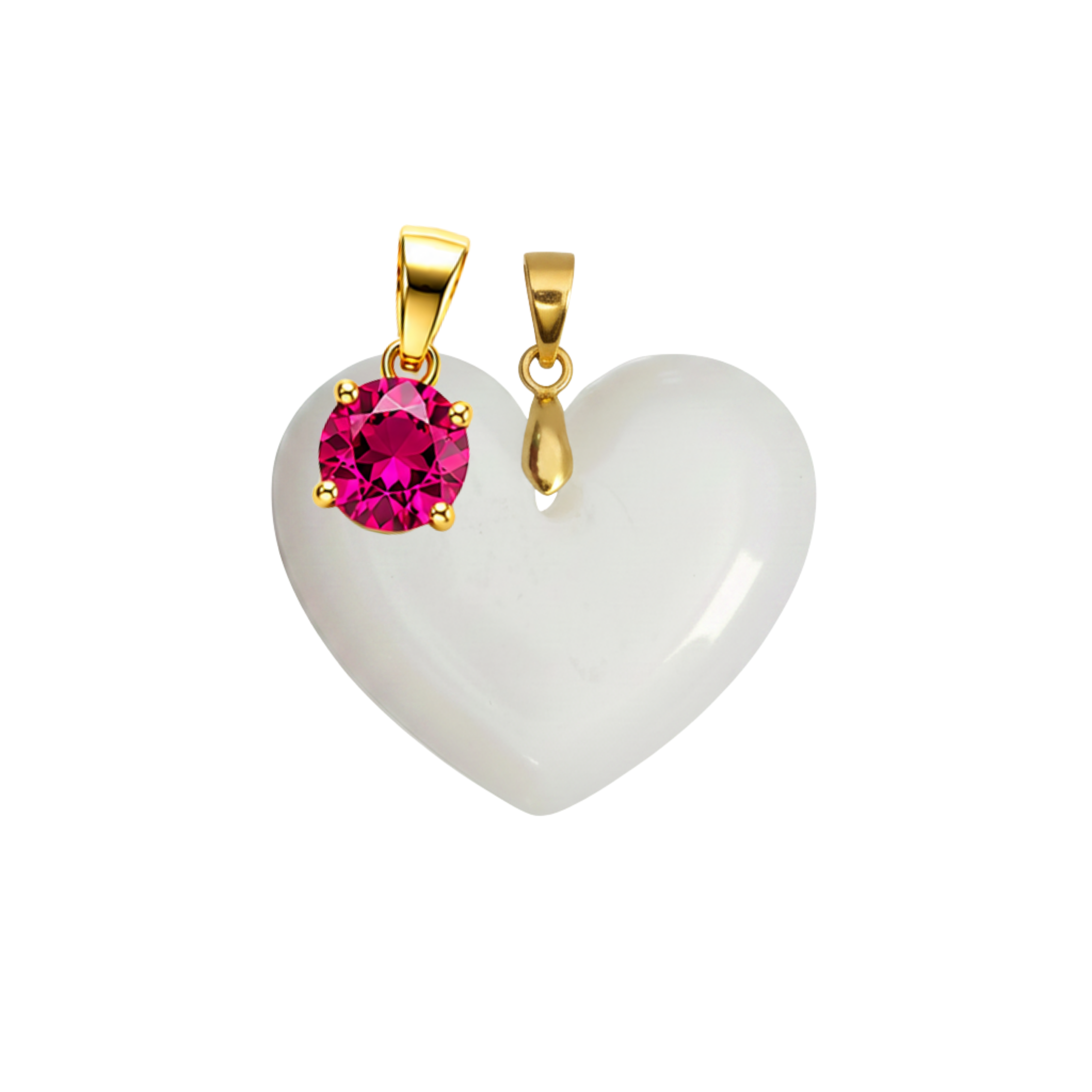 Corazón Gordito Adicional con Colgante del Mes de Nacimiento