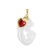Mother and Baby with Ruby Heart