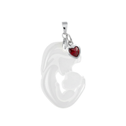 Madre y Bebé con Corazón Rubí