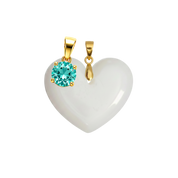 Corazón Gordito Adicional con Colgante del Mes de Nacimiento