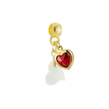 Mini Twisted Heart with Ruby Heart