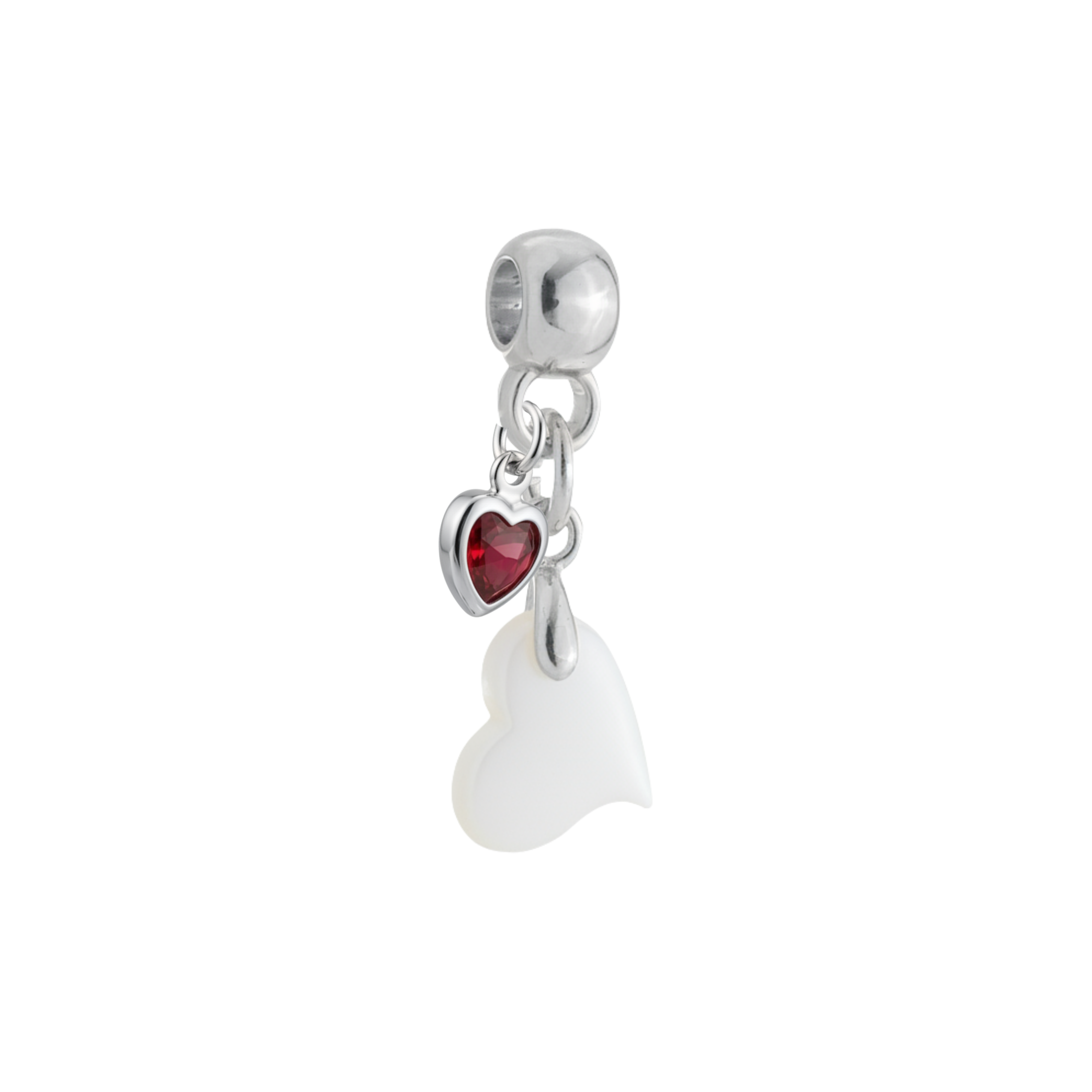 Mini Corazón Torcido con Corazón Rubí