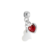 Mini Twisted Heart with Ruby Heart