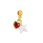 Mini Star with Ruby Heart