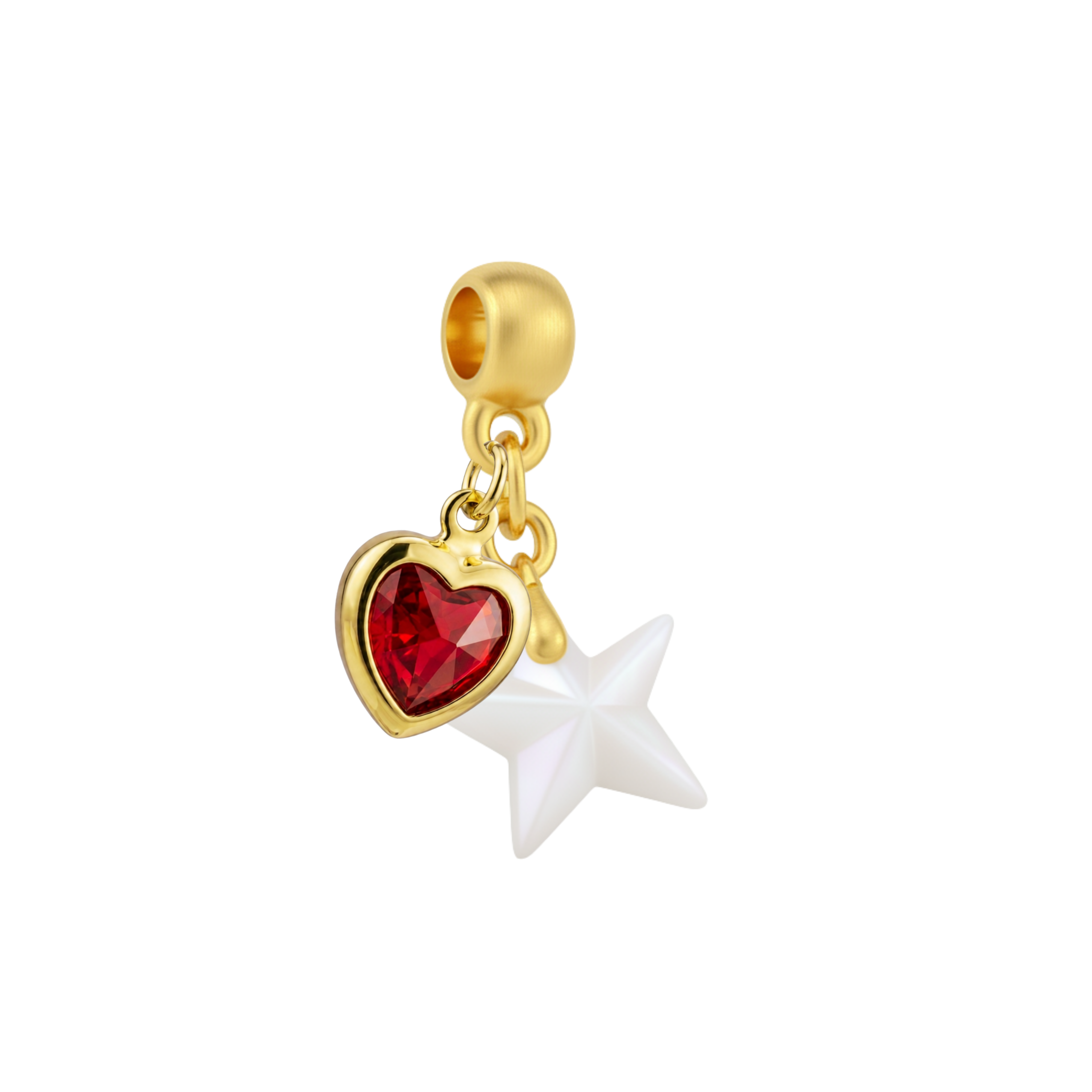 Mini Star with Ruby Heart