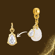 Additional Charm with Gold Leaf and Zirconia Drop