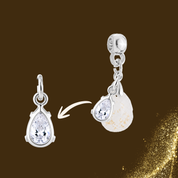 Additional Charm with Gold Leaf and Zirconia Drop