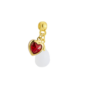 Mini Diamond Drop with Ruby Heart