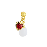 Mini Diamond Drop with Ruby Heart